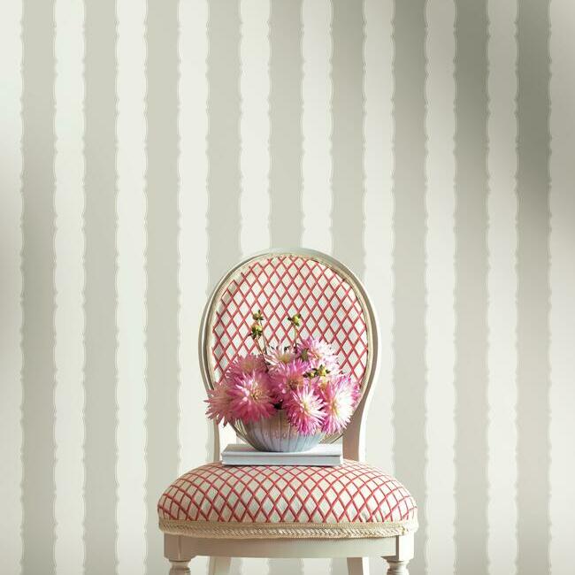 Scallop Stripe Wallpaper by York Wallcoverings