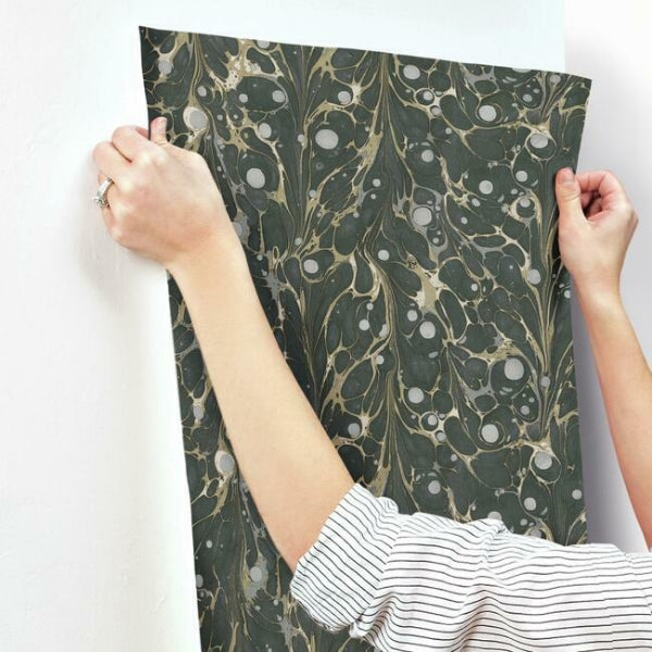 Marbled Endpaper Wallpaper by York Wallcoverings
