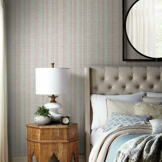 Broken Bouclé Stripe Wallpaper by York Wallcoverings