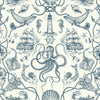 Deep Sea Toile Wallpaper By York Wallcoverings