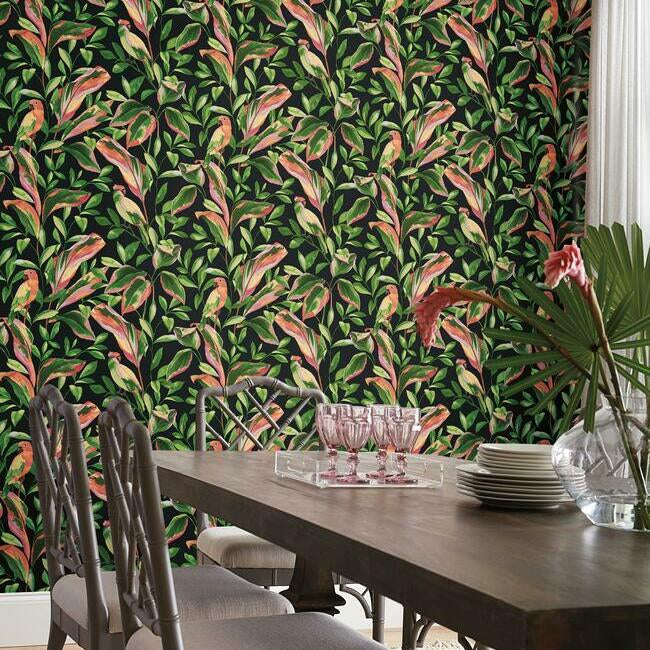 Tropical Lovebirds Wallpaper by York Wallcoverings