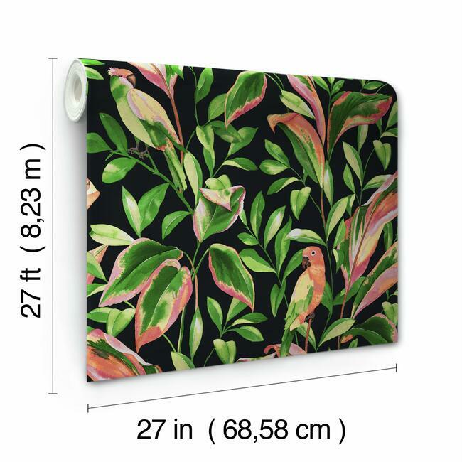 Tropical Lovebirds Wallpaper by York Wallcoverings
