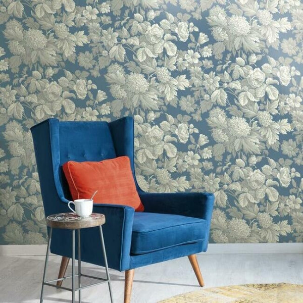 Antique Floral Wedgewood Wallpaper by York Wallcoverings