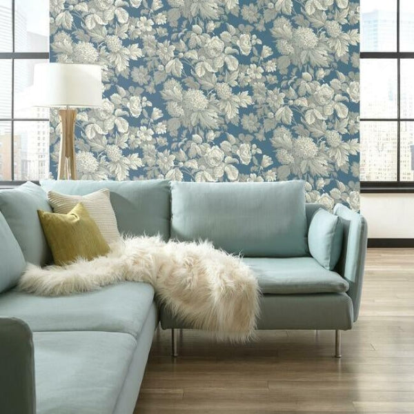 Antique Floral Wedgewood Wallpaper by York Wallcoverings