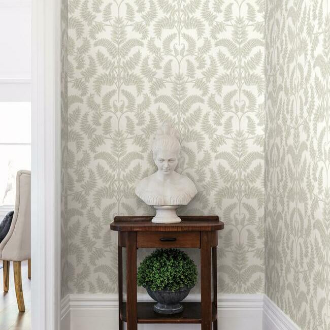 Royal Fern Damask Wallpaper by York Wallcoverings