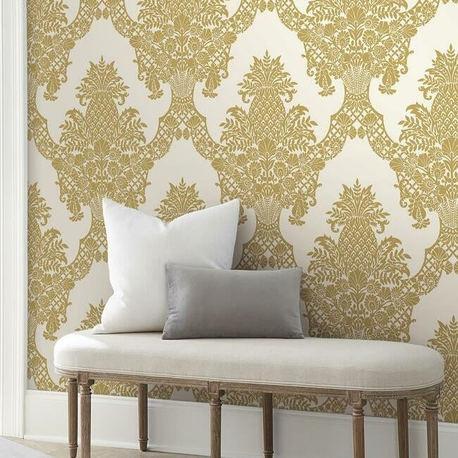 Pineapple Plantation Damask by York Wallcoverings