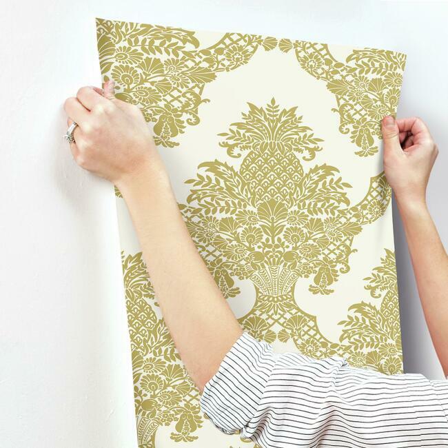 Pineapple Plantation Damask by York Wallcoverings