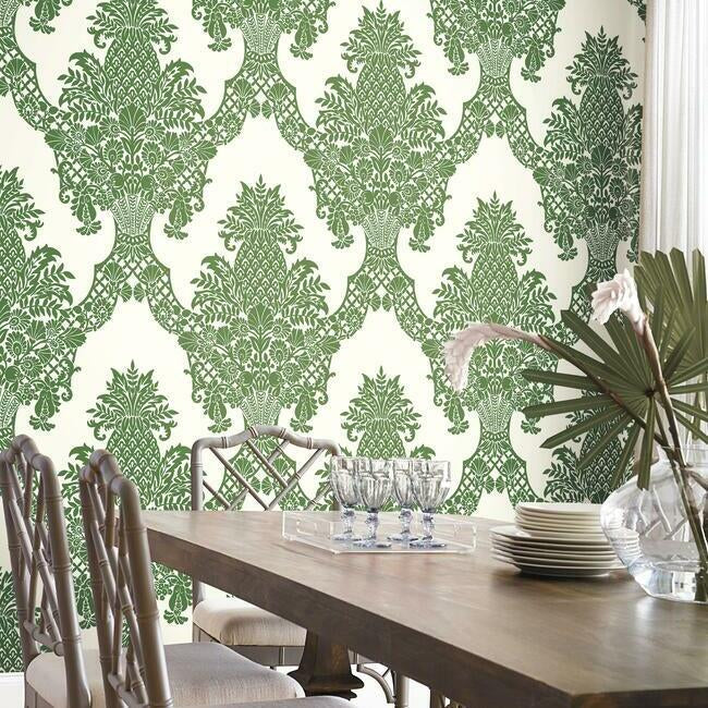 Pineapple Plantation Damask by York Wallcoverings