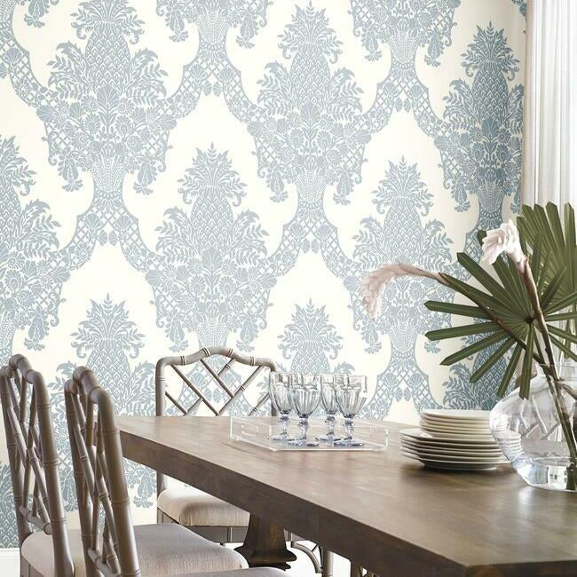 Pineapple Plantation Damask by York Wallcoverings
