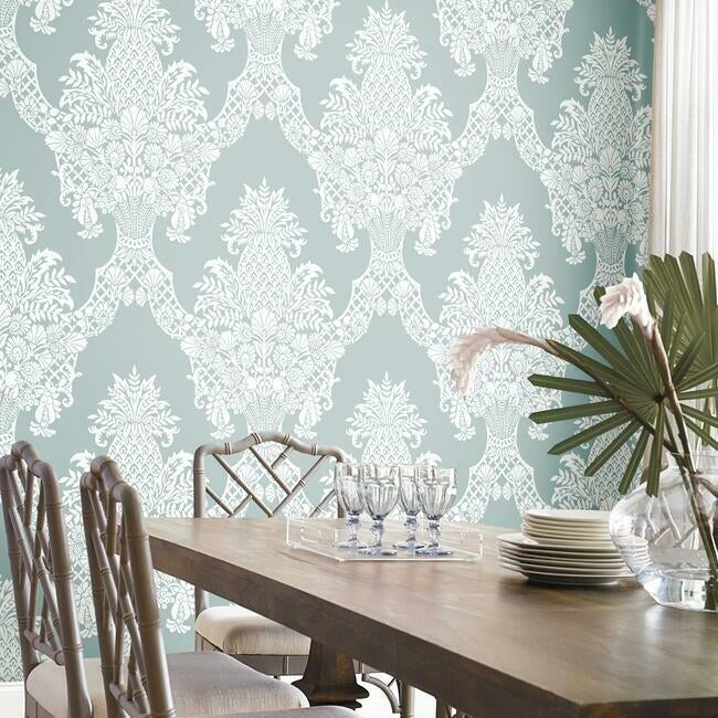 Pineapple Plantation Damask by York Wallcoverings