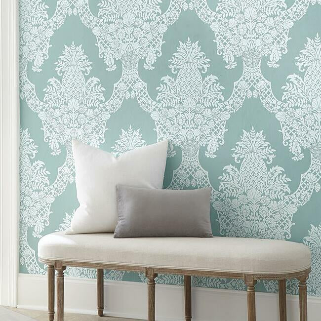 Pineapple Plantation Damask by York Wallcoverings