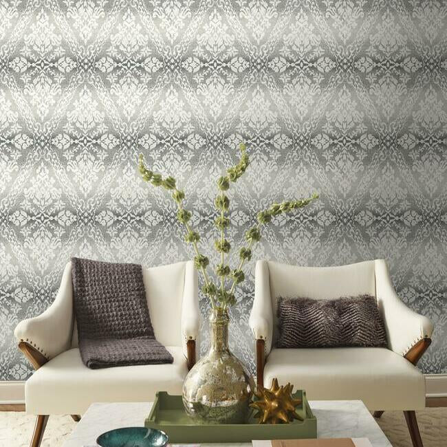 Tudor Diamond Damask Wallpaper by York Wallcoverings
