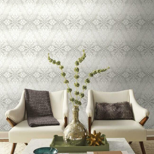 Tudor Diamond Damask Wallpaper by York Wallcoverings
