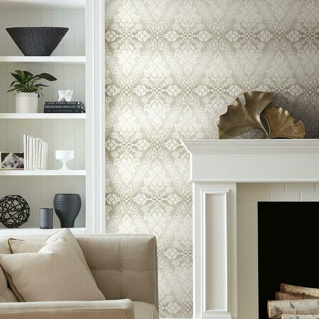 Tudor Diamond Damask Wallpaper by York Wallcoverings