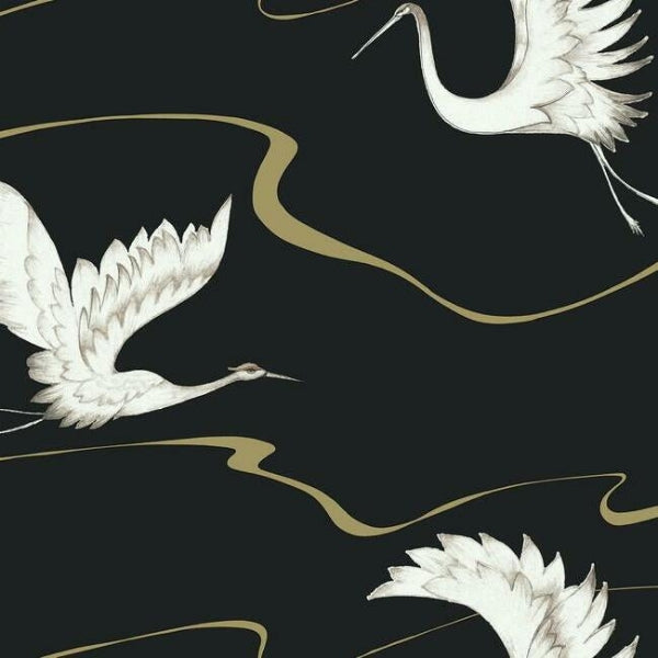Soaring Cranes Wallpaper by York Wallcoverings