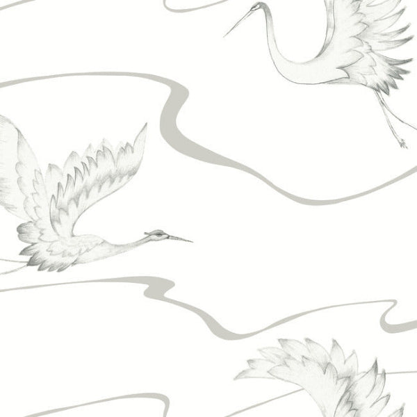 Soaring Cranes Wallpaper by York Wallcoverings