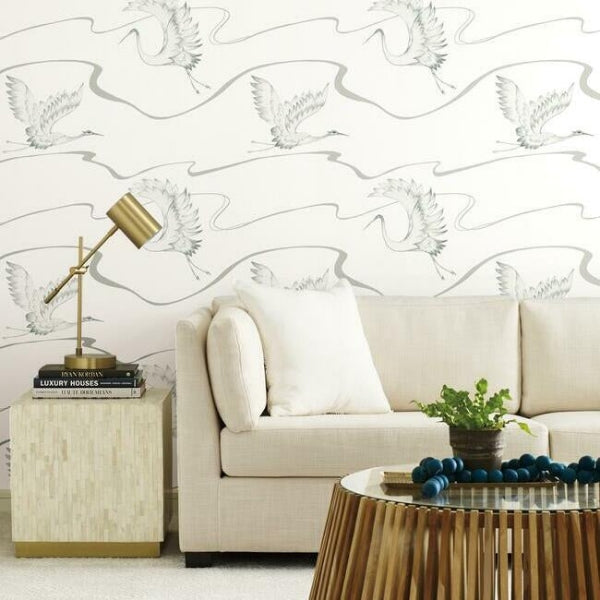 Soaring Cranes Wallpaper by York Wallcoverings