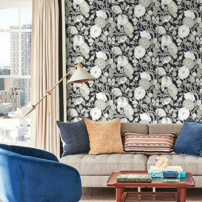 Vincent Poppies Wallpaper by York Wallcoverings