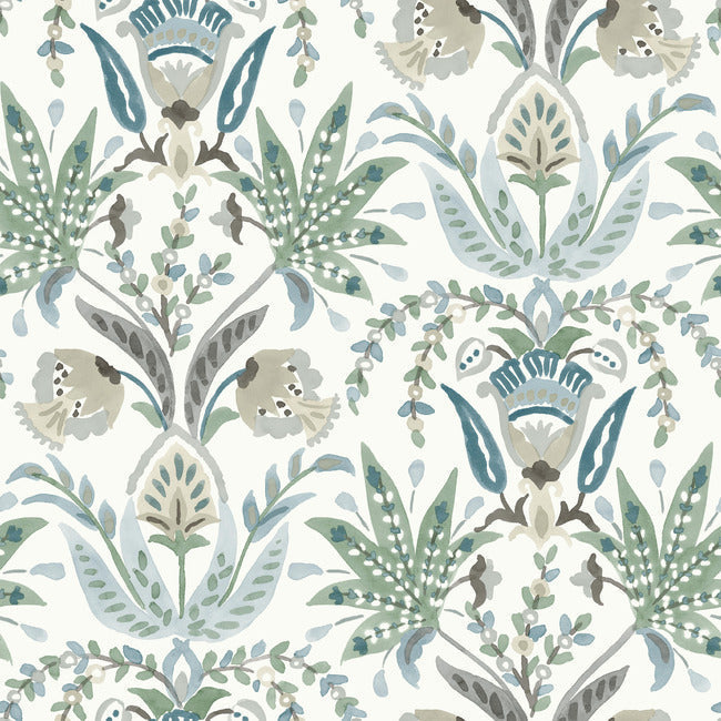 Seaside Jacobean Wallpaper by York Wallcoverings