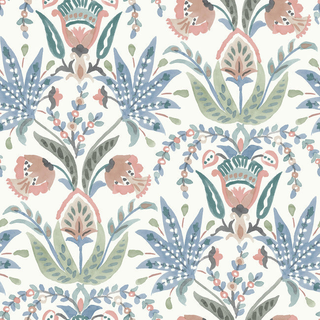 Seaside Jacobean Wallpaper by York Wallcoverings
