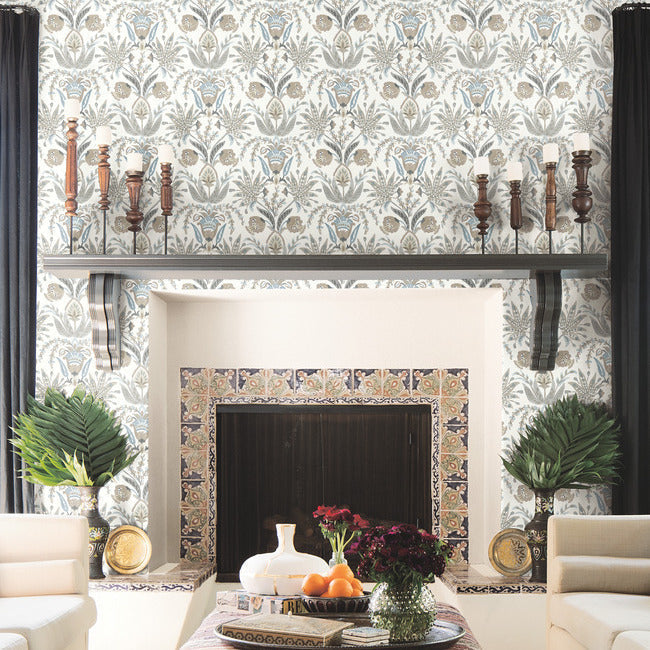 Seaside Jacobean Wallpaper by York Wallcoverings