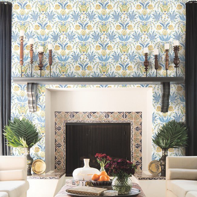 Seaside Jacobean Wallpaper by York Wallcoverings