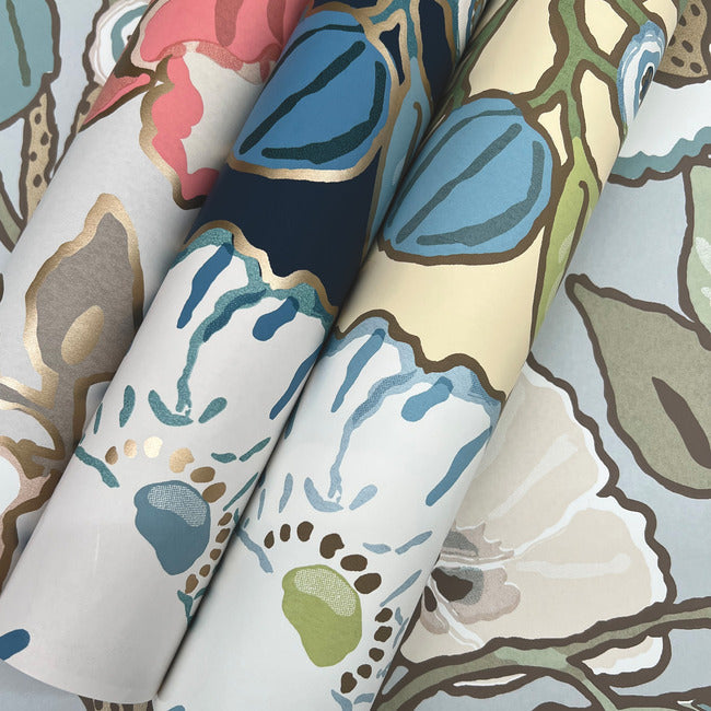 Vincent Poppies Wallpaper by York Wallcoverings