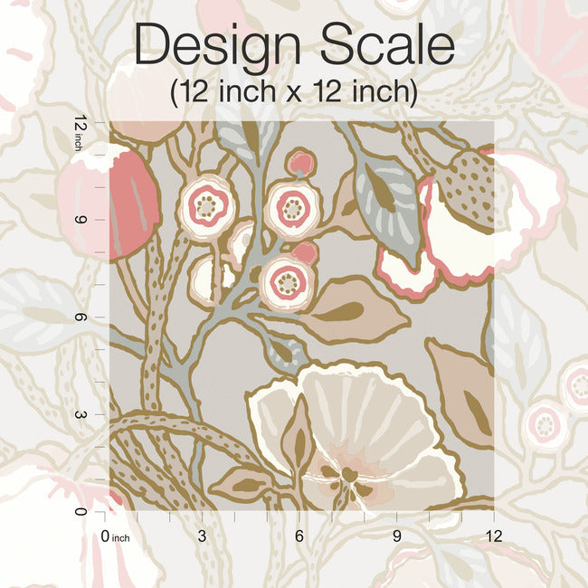 Vincent Poppies Wallpaper by York Wallcoverings