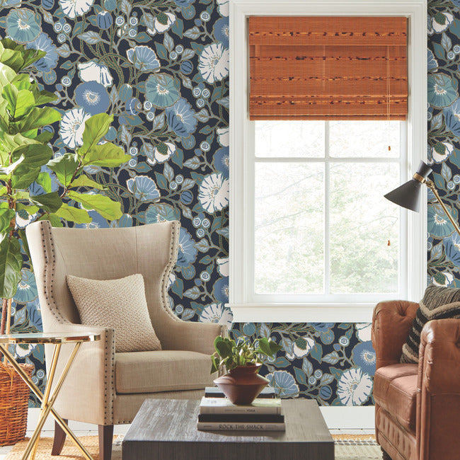 Vincent Poppies Wallpaper by York Wallcoverings