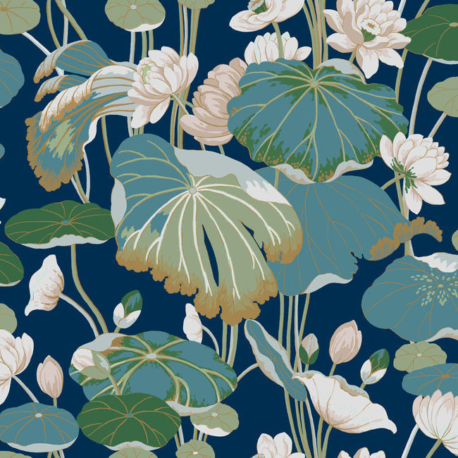 Lotus Pond Wallpaper by York Wallcoverings