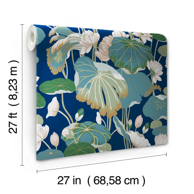 Lotus Pond Wallpaper by York Wallcoverings