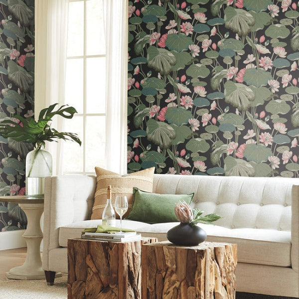Lotus Pond Wallpaper by York Wallcoverings