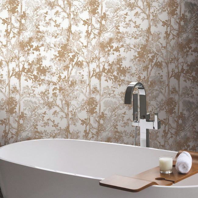 Shimmering Foliage Wallpaper by Antonia Vella