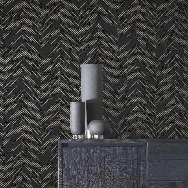 Polished Chevron Wallpaper by Antonina Vella