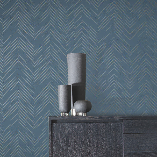 Polished Chevron Wallpaper by Antonina Vella