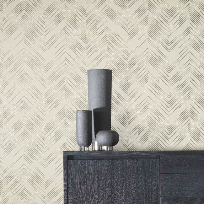 Polished Chevron Wallpaper by Antonina Vella