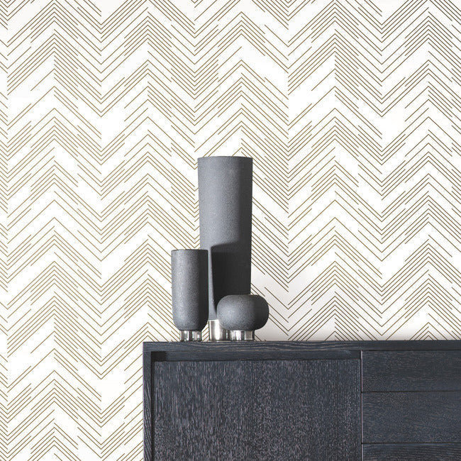 Polished Chevron Wallpaper by Antonina Vella