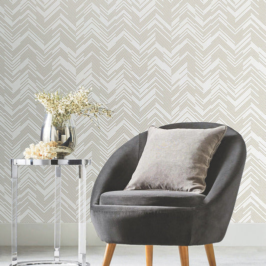Polished Chevron Wallpaper by Antonina Vella