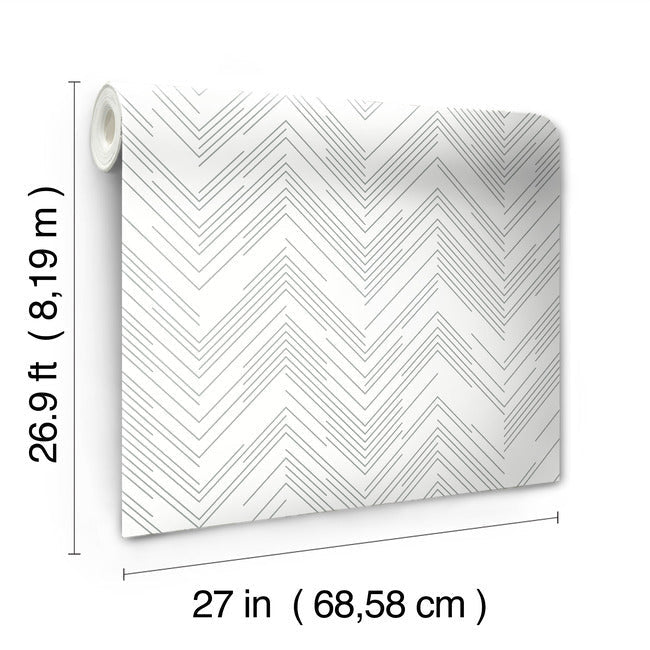 Polished Chevron Wallpaper by Antonina Vella