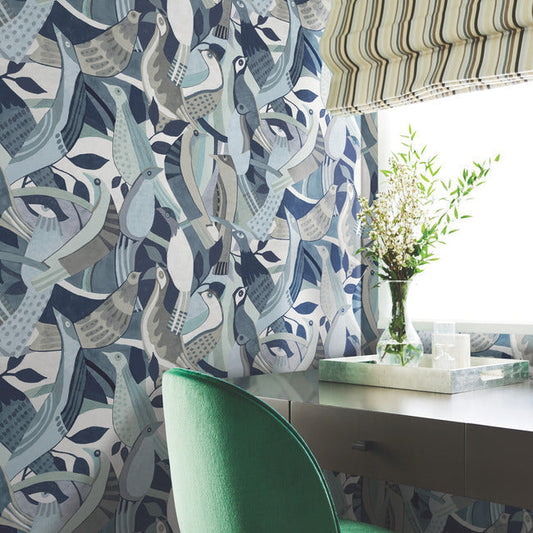 Fauvist Flock Wallpaper by York Wallcoverings