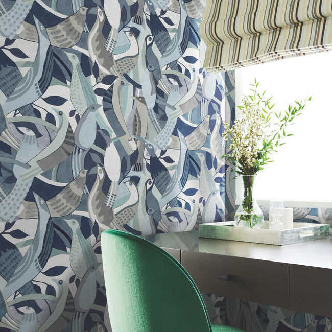 Fauvist Flock Wallpaper by York Wallcoverings