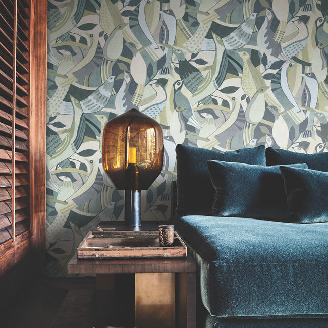 Fauvist Flock Wallpaper by York Wallcoverings