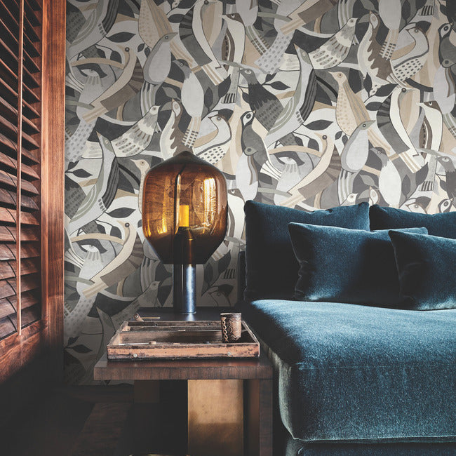 Fauvist Flock Wallpaper by York Wallcoverings