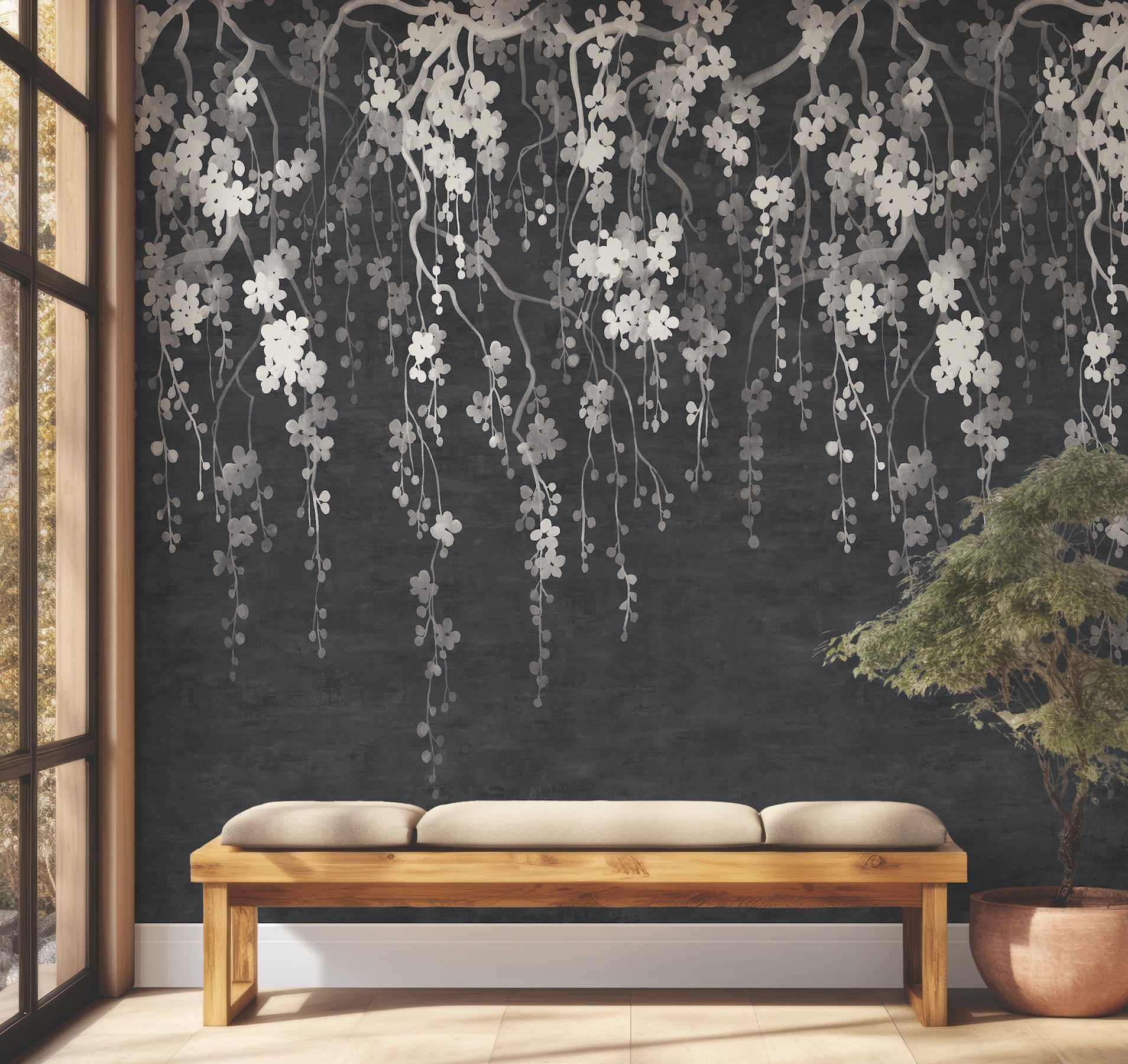 Sakura Blooms Wall Mural by Ronald Redding