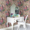 Lilliana Luxury Floral Grasscloth Wallpaper by 1838