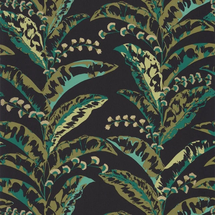Escapade Large Leaf Wallpaper by Caselio