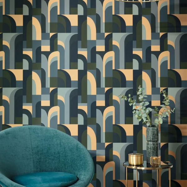 Labyrinth Doors Wallpaper by Casadeco