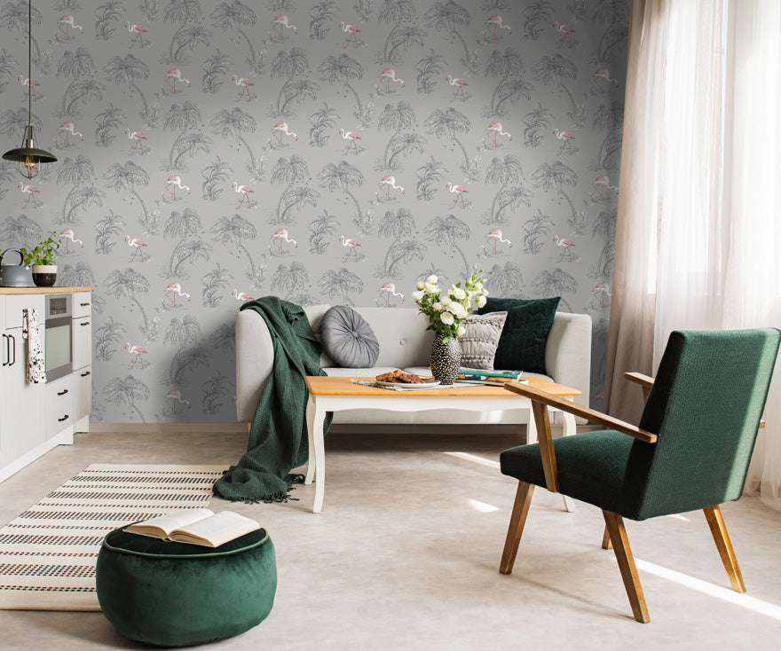 Flamingo Lake Wallpaper by Holden Decor