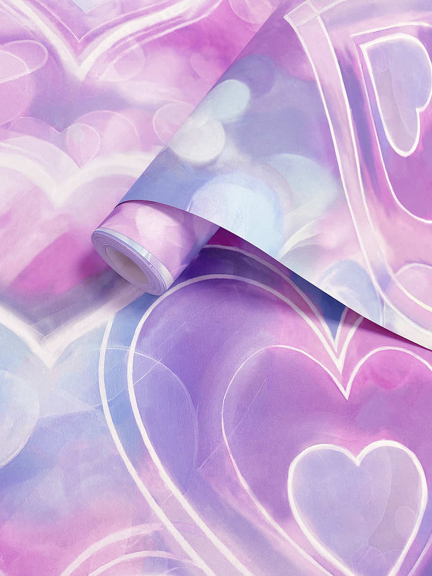 Neon Hearts Wallpaper by Holden Decor