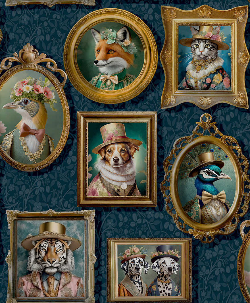 Regal Beasts Wallpaper by Holden Decor